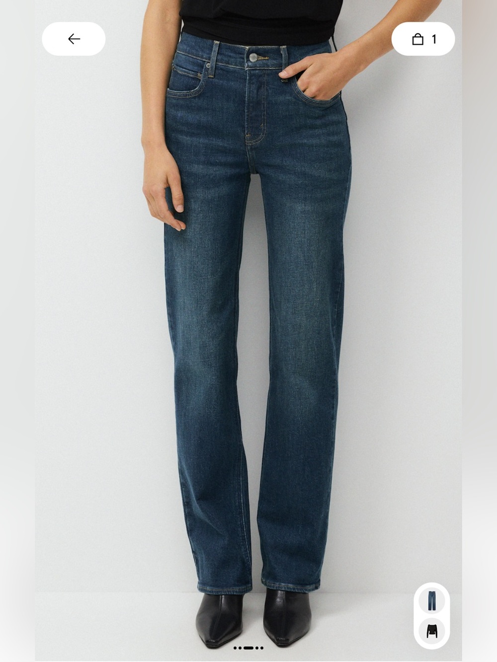Aritzia Denim Forum The '90s Snatched Hi-rise straight Jean